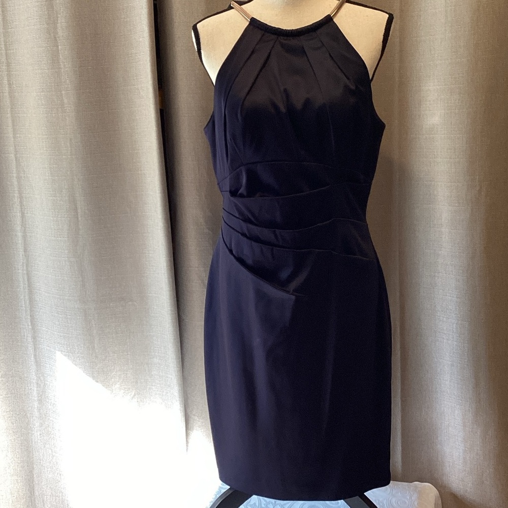 Eliza J Navy Sleeveless cocktail dress, size 12.